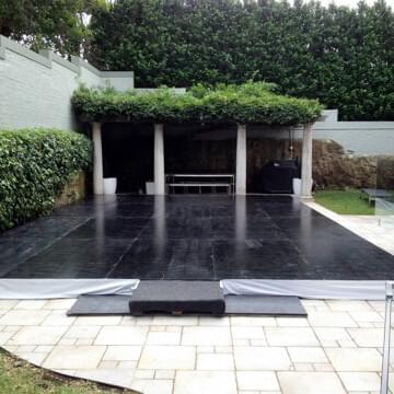 pool cover hire by event marquees | © event marquees