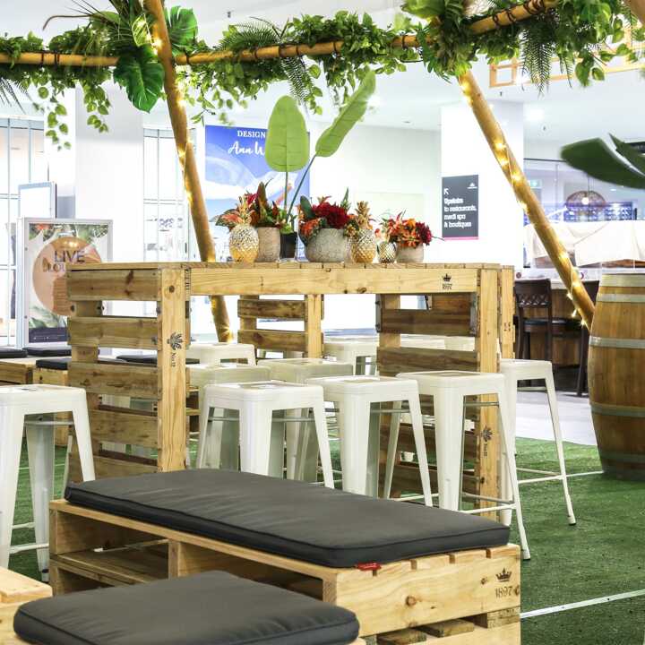 Pallet furniture for sale by event marquees | © event marquees