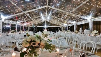 Clear Wedding Marquee Hire by Event Marquees