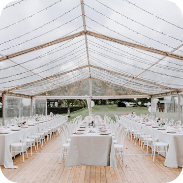 Clear Wedding Marquee by Event Marquees | © Event Marquees