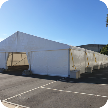 Temporary Warehouse Structure by Event Marquees | © Event Marquees