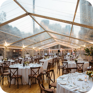 crossback chair hire by event marquees | © Event Marquees