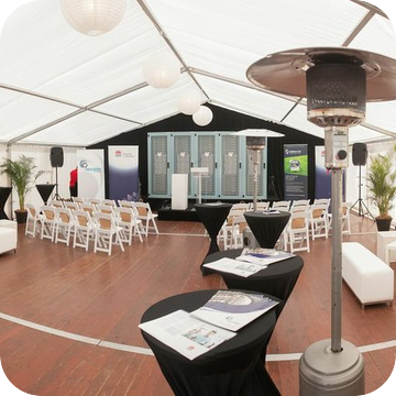 heater hire by event marquees | © event marquees