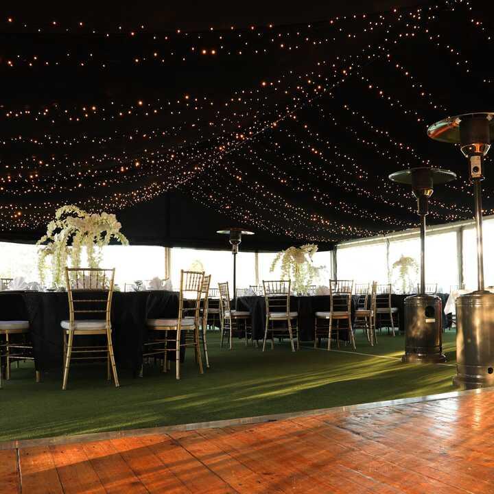 Marquee Hire with Black Lining by Event Marquees | © Event Marquees