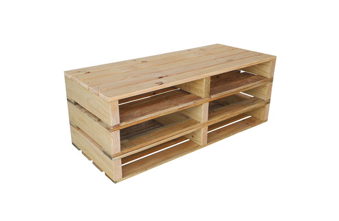 Pallet Bench Seat for Hire by Event Marquees | © Event Marquees