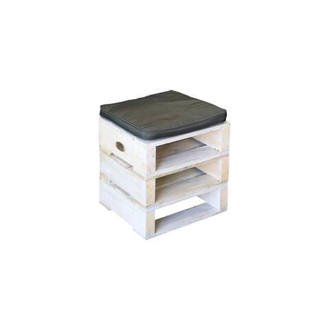 Whitewash Pallet Pod Seat