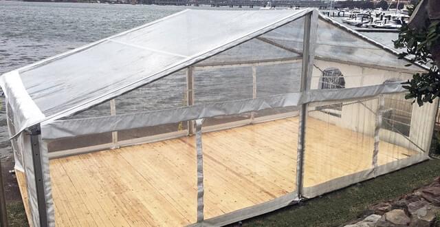10m x 5m clear marquee hire by event marquees | © event marquees