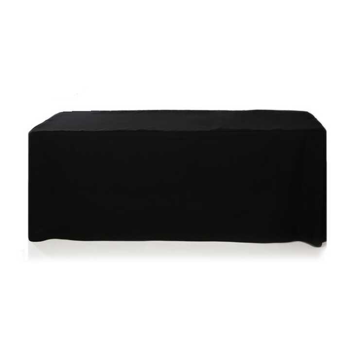 Table with Black Linen Hire by Event Marquees | © Event Marquees