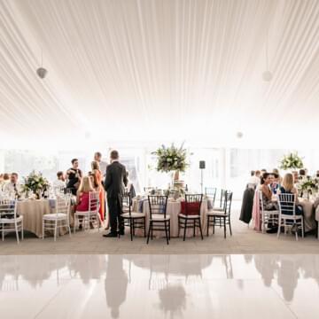 White Dance Floor Hire by Event Marquees | © Event Marquees