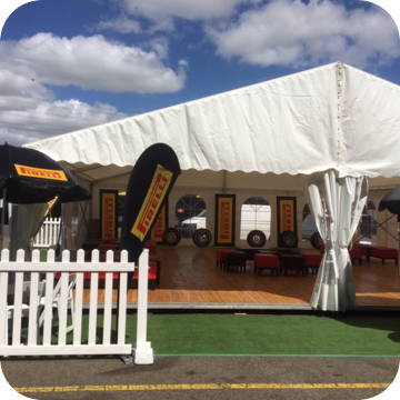 event hire for pirelli by event marquees | © event marquees