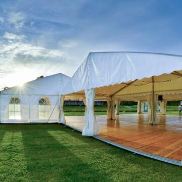 wedding marquee hire with floor by event marquees | © event marquees | © event marquees