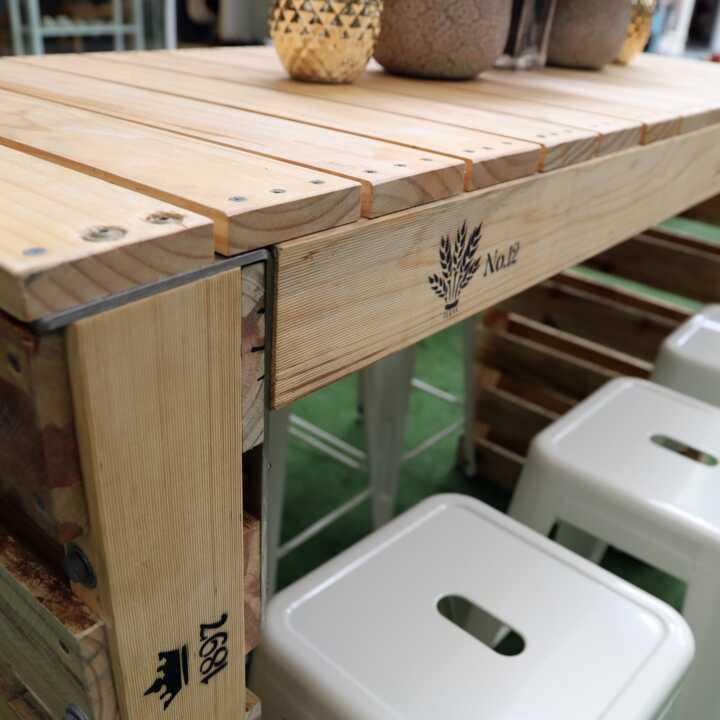 Pallet furniture for sale by event marquees | © event marquees