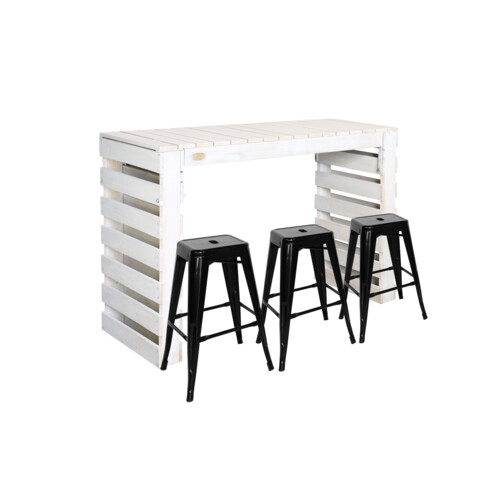 Whitewash Pallet High Table