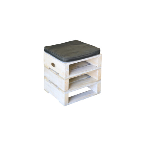 Whitewash Pallet Pod Seat