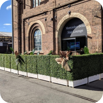 Artificial Hedge Hire by Event Marquees | © Event Marquees