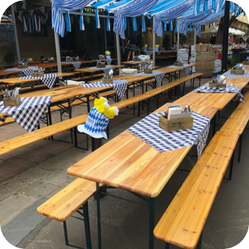 Beer Table Set for Sale by Event Marquees | © Event Marquees Beer Table Set for Sale by Event Marquees | © Event Marquees