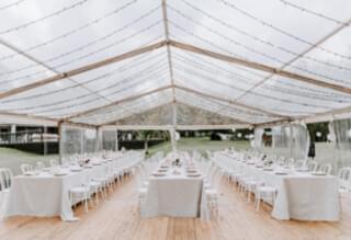 Clear Wedding Marquee by Event Marquees | © Event Marquees