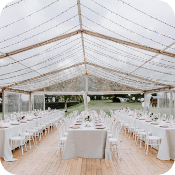 Clear Wedding Marquee by Event Marquees | © Event Marquees