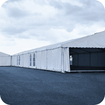 Temporary Warehouse Structure Hire by Event Marquees | © Event Marquees