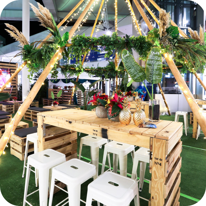 Pallet Furniture for HIRE pallet tables & bars