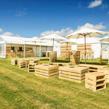Pallet Furniture Hire by Event Marquees | © Event Marquees | © Event Marquees