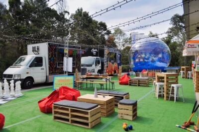 Pallet Furniture and Artificial Grass