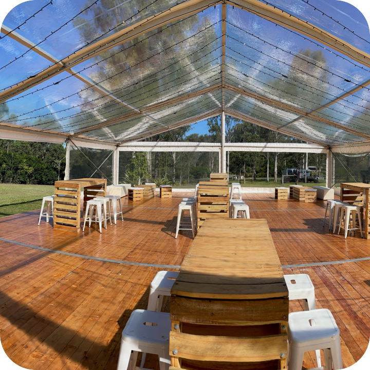 Pallet Furniture for HIRE pallet tables & bars