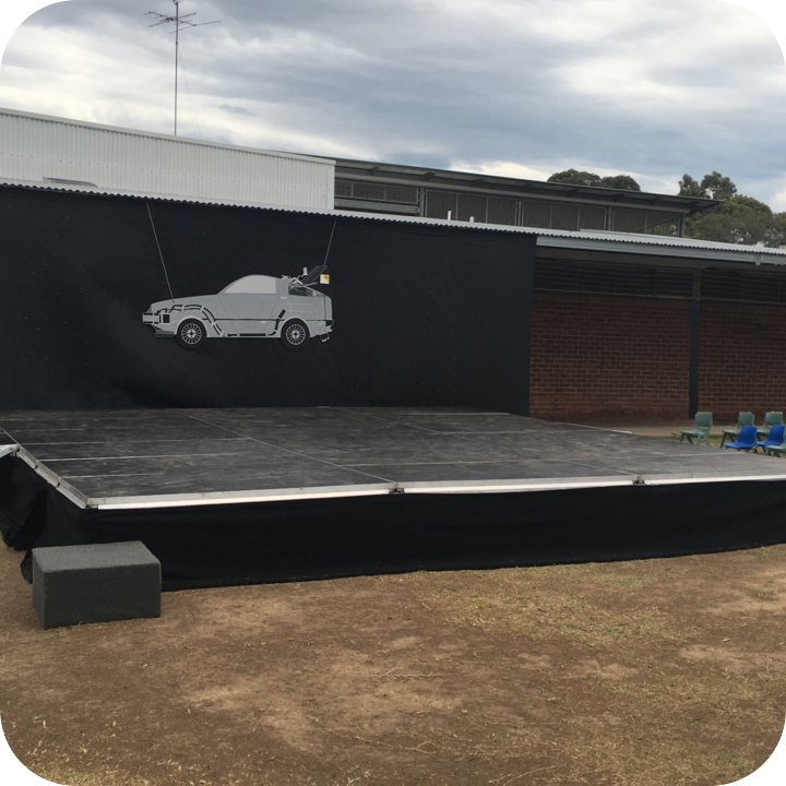 Stage Hire Podium Hire Staging with Cover for Hire