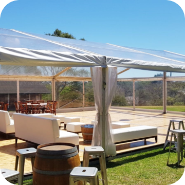 Wine Barrel Furniture Hire by Event Marquees | © Event Marquees