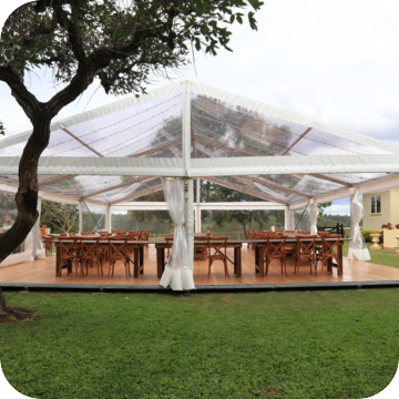 Farm Table Hire by Event Marquees | © Event Marquees