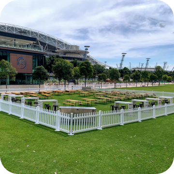 Beer Table Set Hire by Event Marquee | © Event Marquee