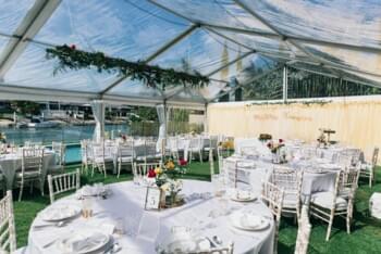 Clear Wedding Marquee Hire by Event Marquees