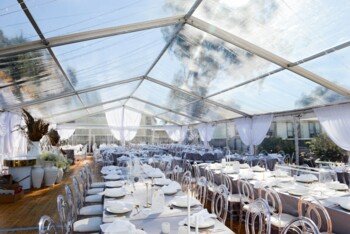 Clear Wedding Marquee Hire by Event Marquees