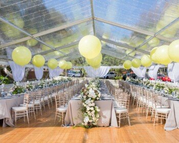 Clear Wedding Marquee Hire by Event Marquees