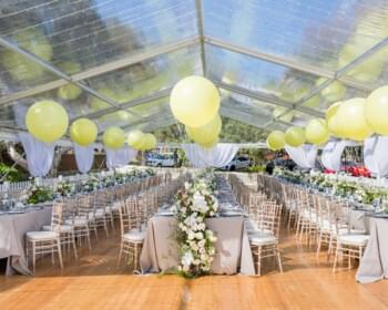 Clear Wedding Marquee Hire by Event Marquees