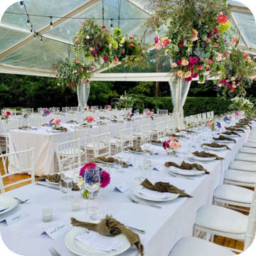 Wedding Accessories hire by Event Marquees | © Event Marquees